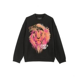 Cult Of Individuality Mens "King Of The Jungle" Crew Neck Fleece Sweater Size L